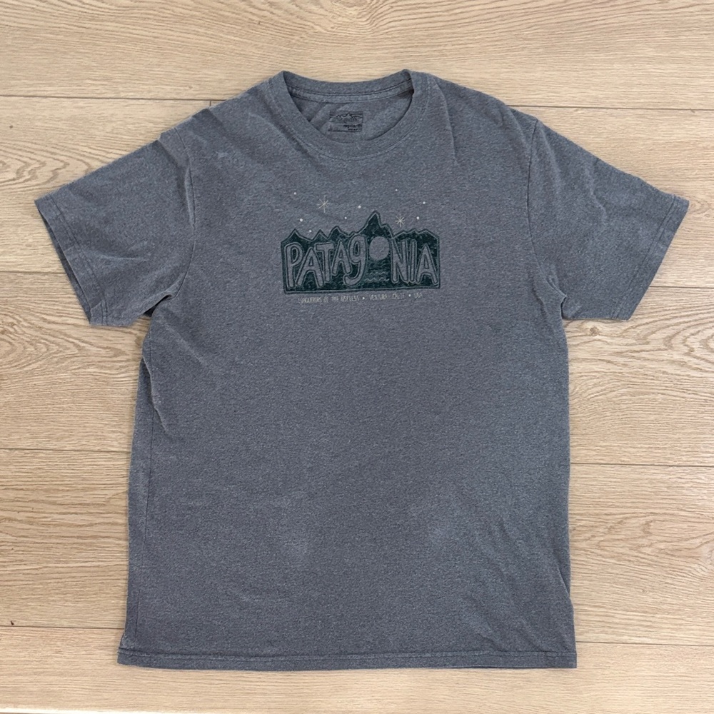 Patagonia Charcoal Men's Short Sleeve Tee | Size L